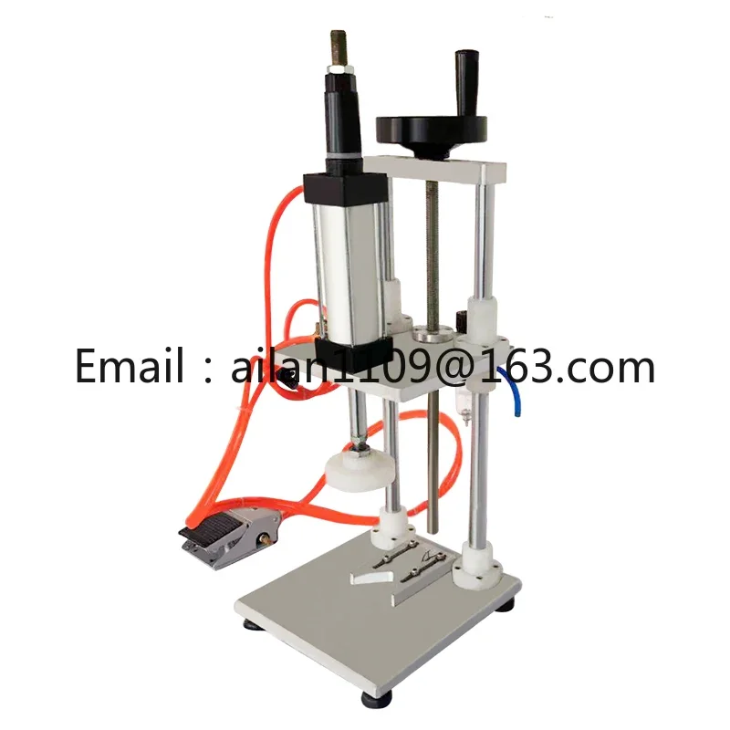 Pneumatic High Efficiency Table Top Press Capping Machine Factory Price Wholesale Pure Plastic Bottle,glass Bottle 0.4-0.6MPA 20