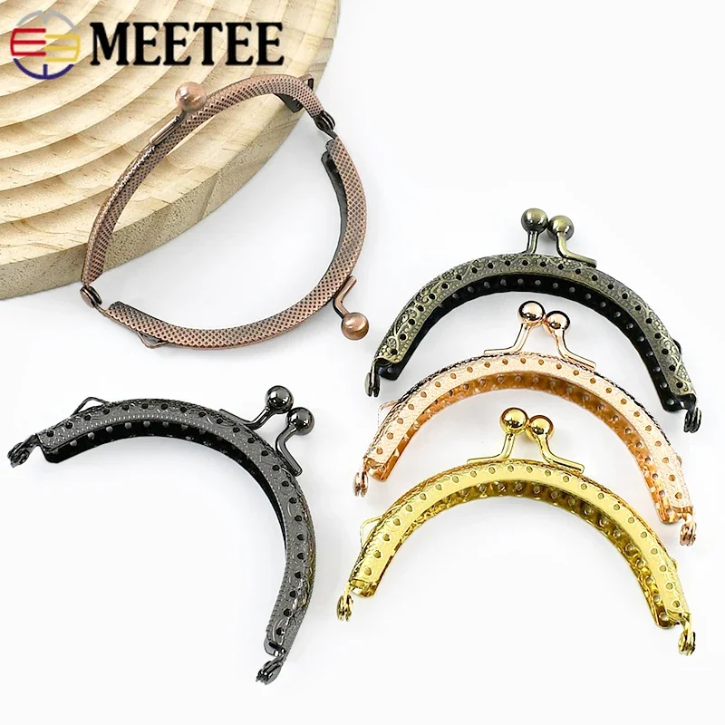 1/2/5Pcs 85mm Metal Embossed Handle Women's Wallet Handles Decor Kiss Clasp Sewing Brackets Purse Frame Accessories for Handbags