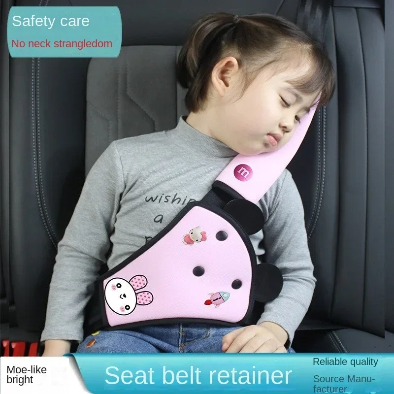 Cinto de segurança infantil para carro, protetor de ombro de segurança, âncora, capa de proteção de cinto de segurança, limitador de pescoço anti-pitada, protetor de barriga