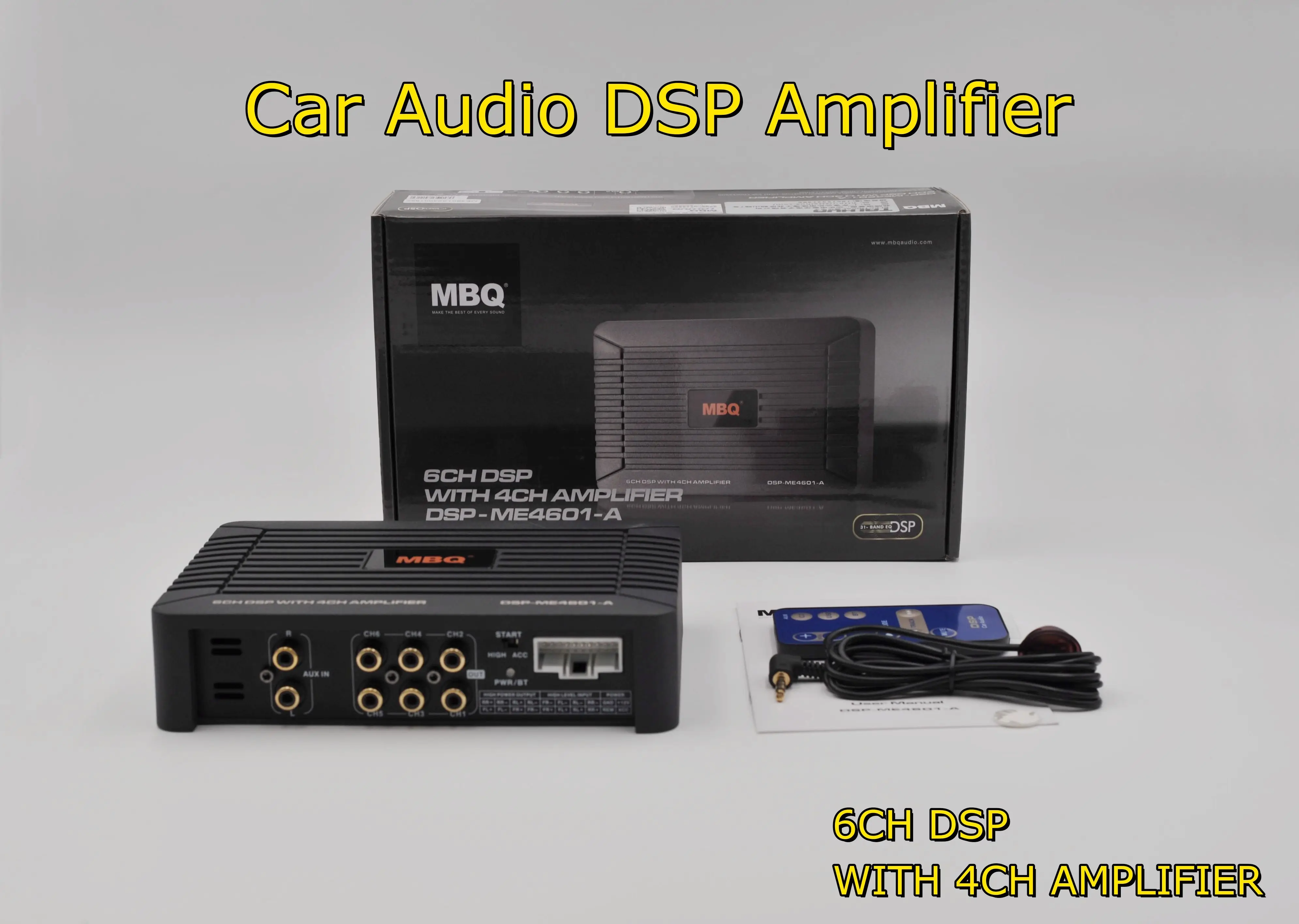 

MBQ Car power amplifier PC tuned Car Audio DSP Amplifier 4-channel power amplifier 6-channel DSP processor Bluetooth amplifier