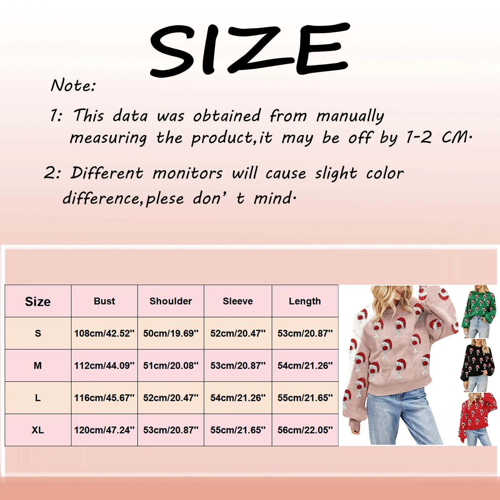 Women's Fashion Christmas Deer Pattern Knitwear Turtleneck Long Sleeve Chunky Knit Pullover Sweater Pullover Sweater for Juniors