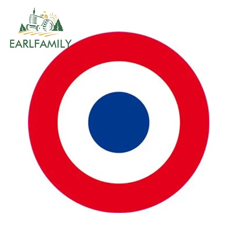 

EARLFAMILY 13см x 13см наклейка France - Army Of L'air Cockade, трехцветная светоотражающая наклейка для автомобиля, водонепроницаемая 3D-наклейка для стайлинга автомобиля