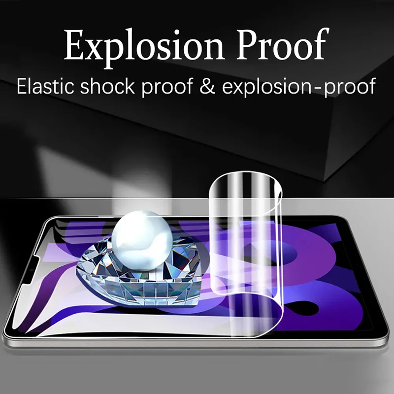 واقي شاشة لجهاز iPad 10th 9th 8th 7th 6th Gen Soft PET Film For Pro 11 12.9 2022 2021 Mini 6 Air 5 4 10.9 Air 3 2 1 Pro 9.7