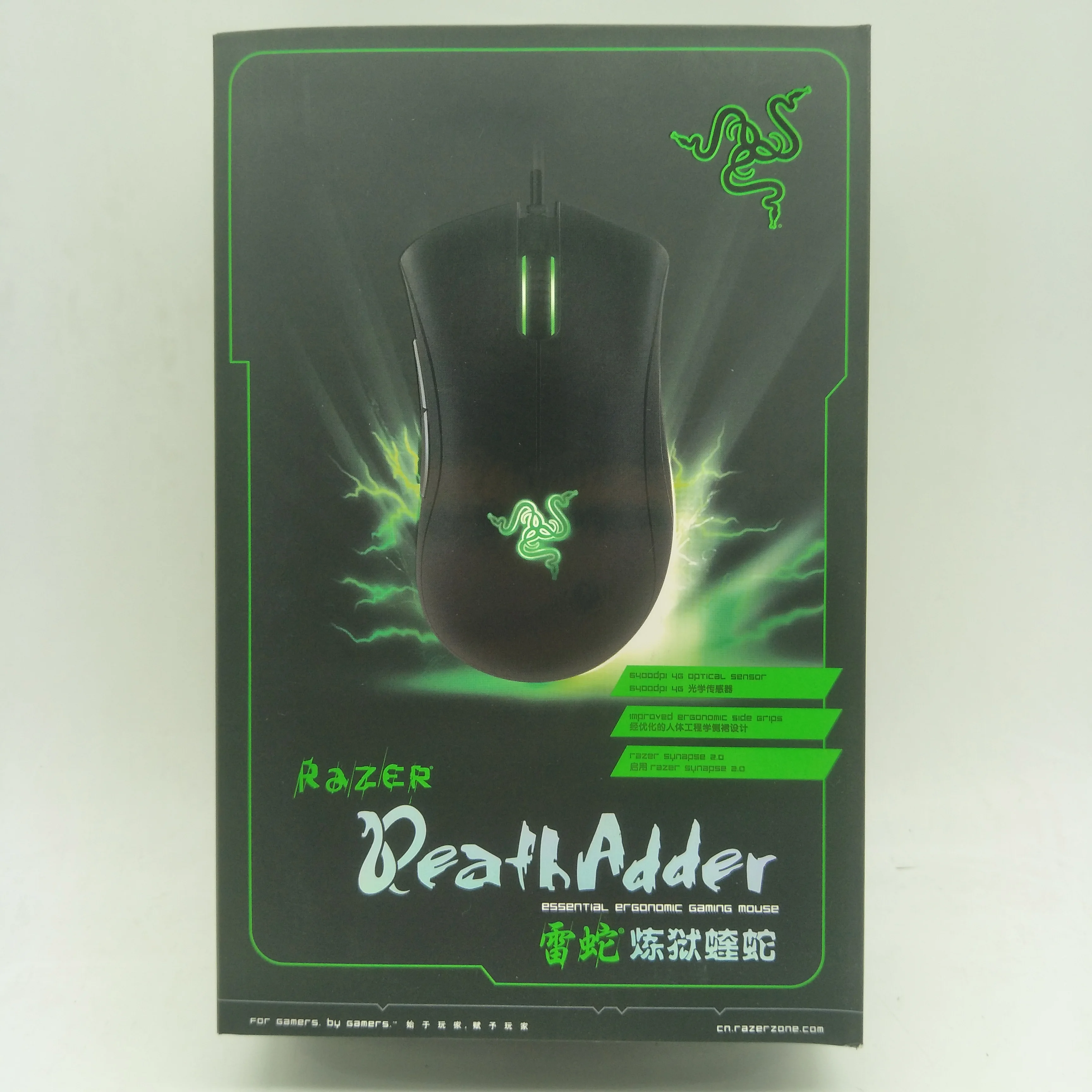 Razer DeathAdder 2013เซ็นเซอร์ออปติคอล4G แบบมีสายเมาส์สำหรับเล่นเกมส์6400 dpi ที่สามารถตั้งโปรแกรมได้