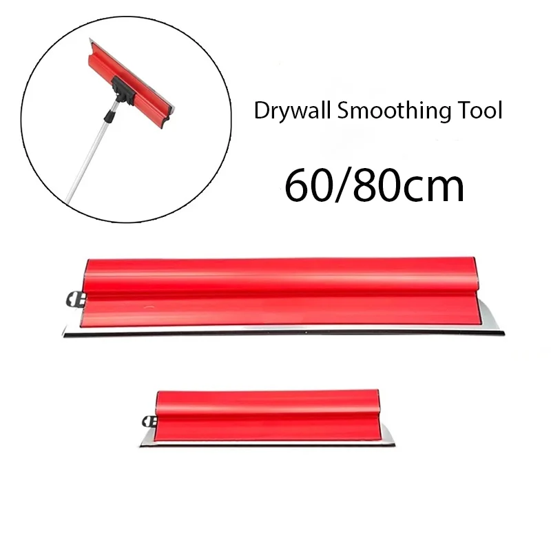 60/80cm Drywall Skimming Blade Stainless Steel Skimmer Putty Knifes Smoothing Painting Finishing Plastering Construction Tool