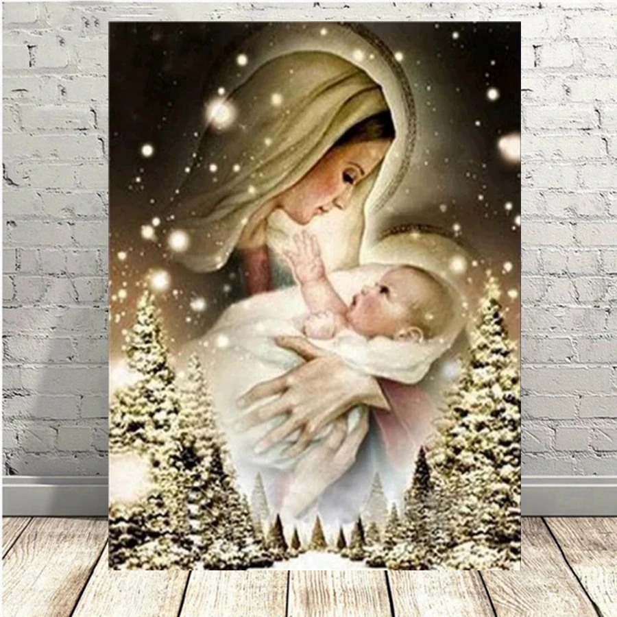 Our Lady of Guadalupe 5D DIY Diamond Painting Jesus Christ Cross Stitch Kit Virgin Diamond Mosaic Religion Embroidery Home Decor