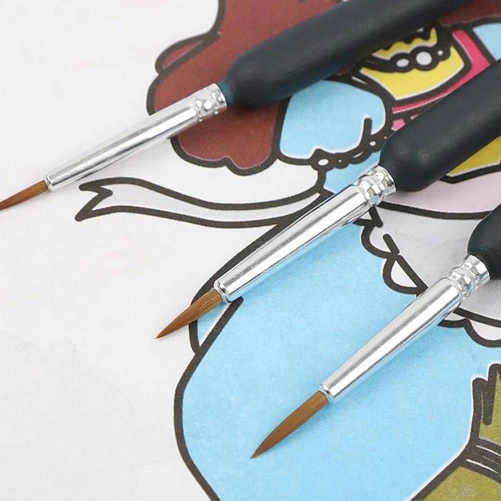 

10Pcs Fine Tip Paint Pen Set for Artists Watercolor Oil Painting Detail Drawing Liner Brush for Acrylic Gouache Art