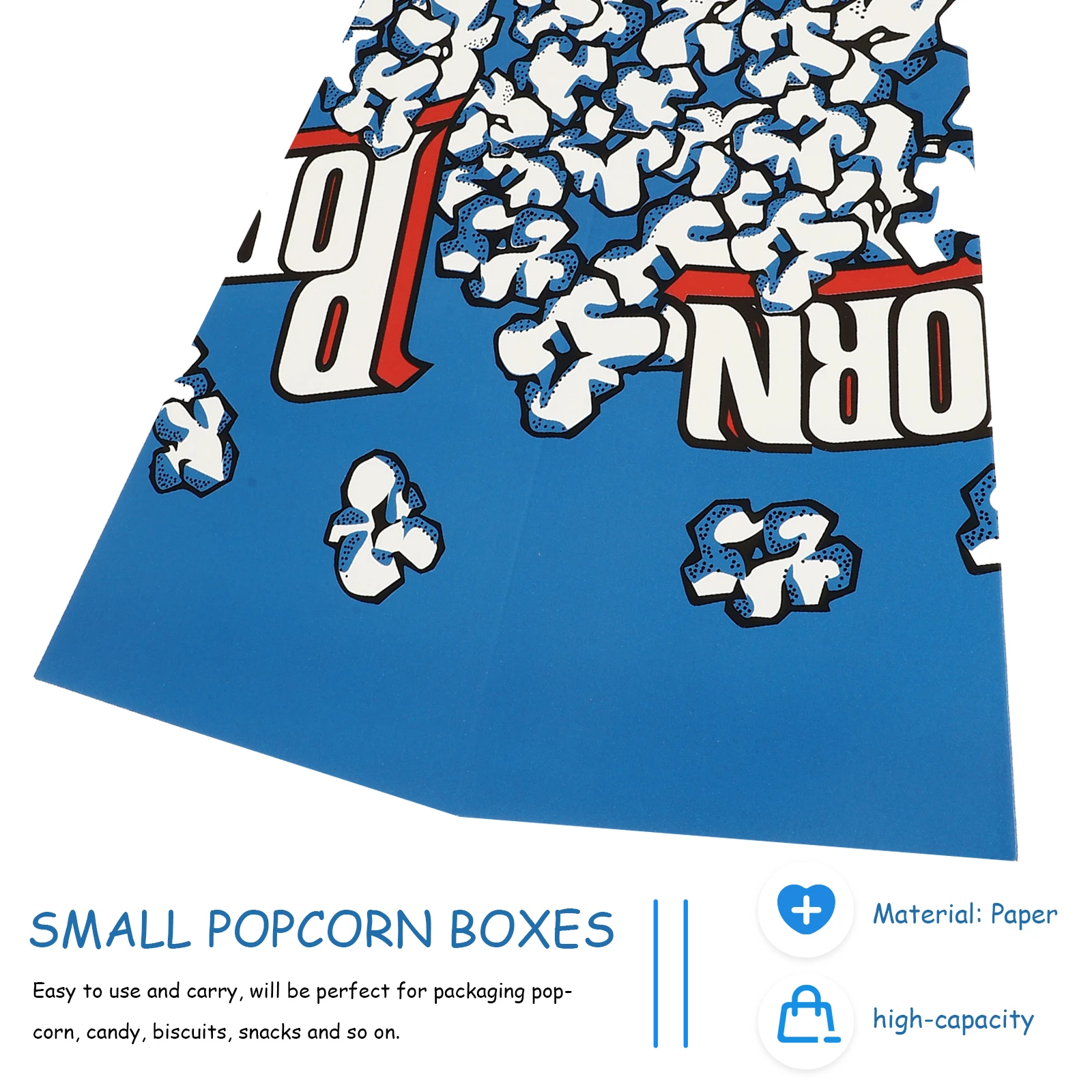 

100pcs Popcorn Boxes Movie Night Snack Containers Paper Candy Holders Lightweight For Kids Adults Bulk Easy Carry