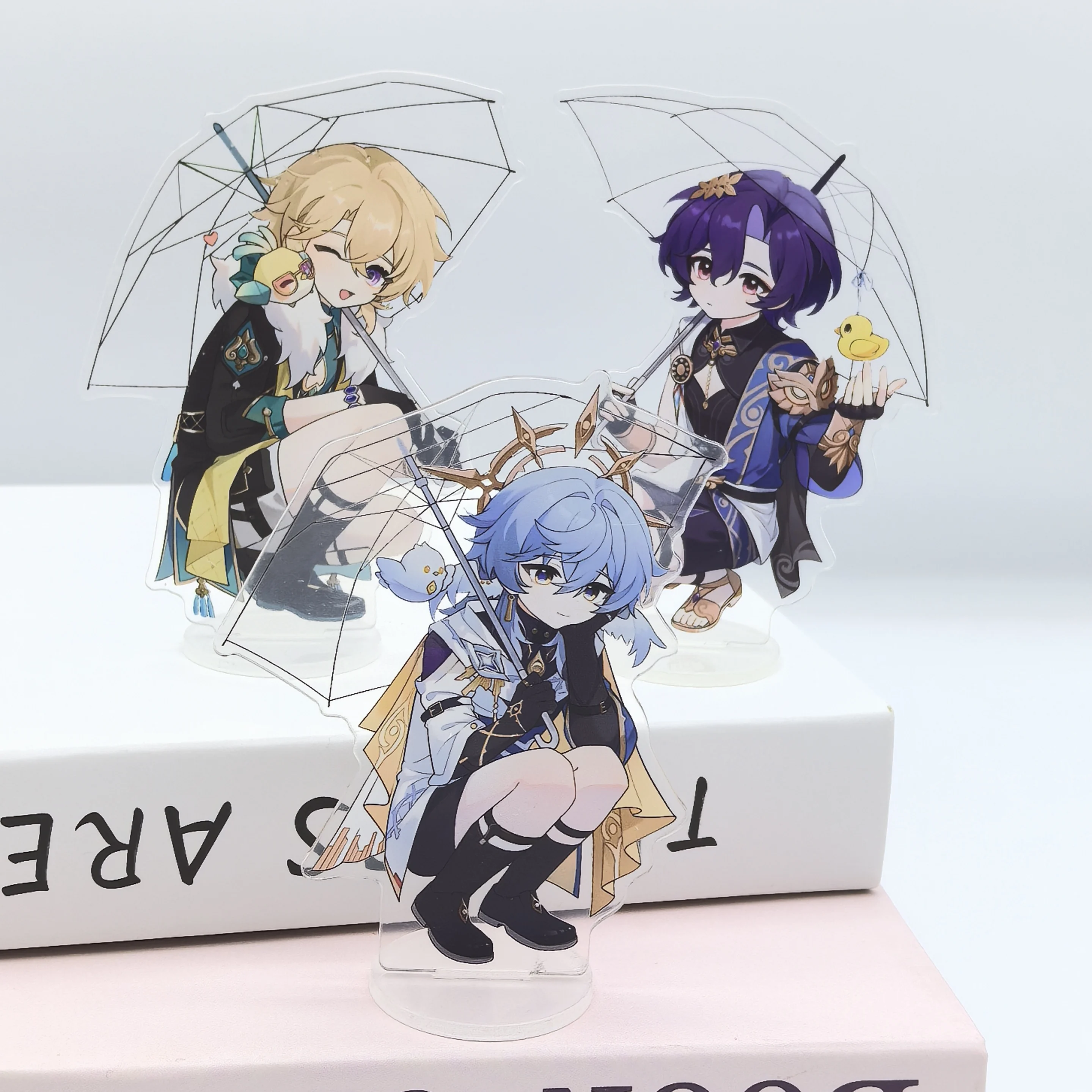 1Pc Anime Games Honkai: Star Rail Dr. Ratio Aventurine Sunday Umbrella Character Card Desktop Decoration Acrylic Standing Plate