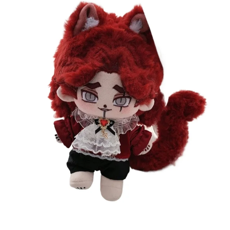 20cm Anime Gra Identity V Płaczący Klaun Cosplay Bawełniana Lalka Ciało z Uszami Ogonem Kolekcja Fanów Miękkie Pluszaki Figurki Zabawki Prezenty