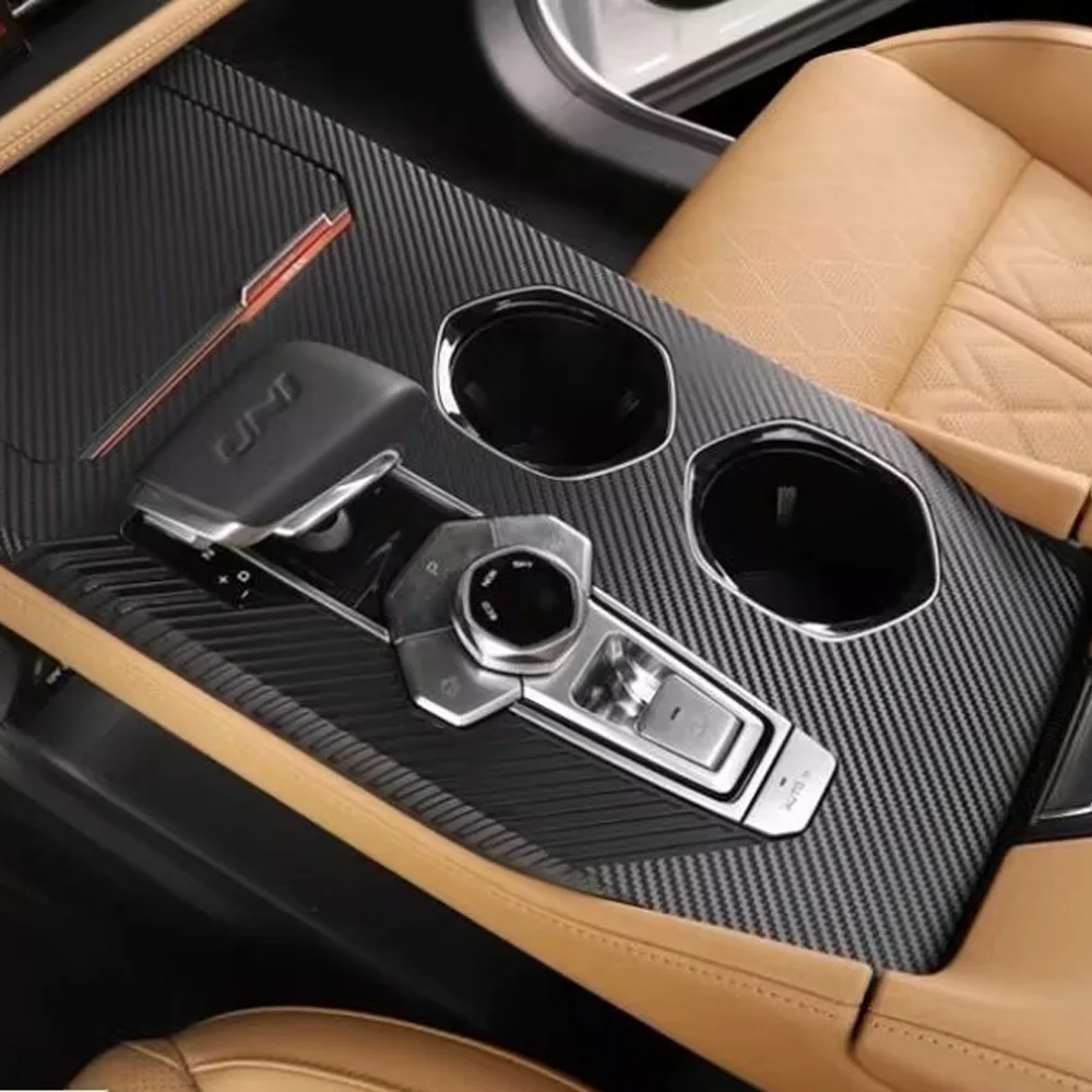 For Changan UNI-K 2021-2023 InteriorCentral Control Panel Door Handle Carbon Fiber Stickers Decals Car Styling Accessorie