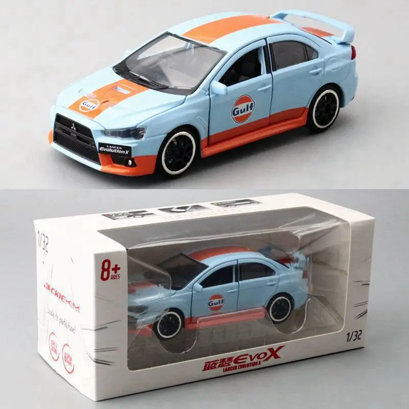 Quality 1:32 alloy simulation sound and light Mitsubishi Lancer car model,6 door supercar racing toys,hot sale free shipping