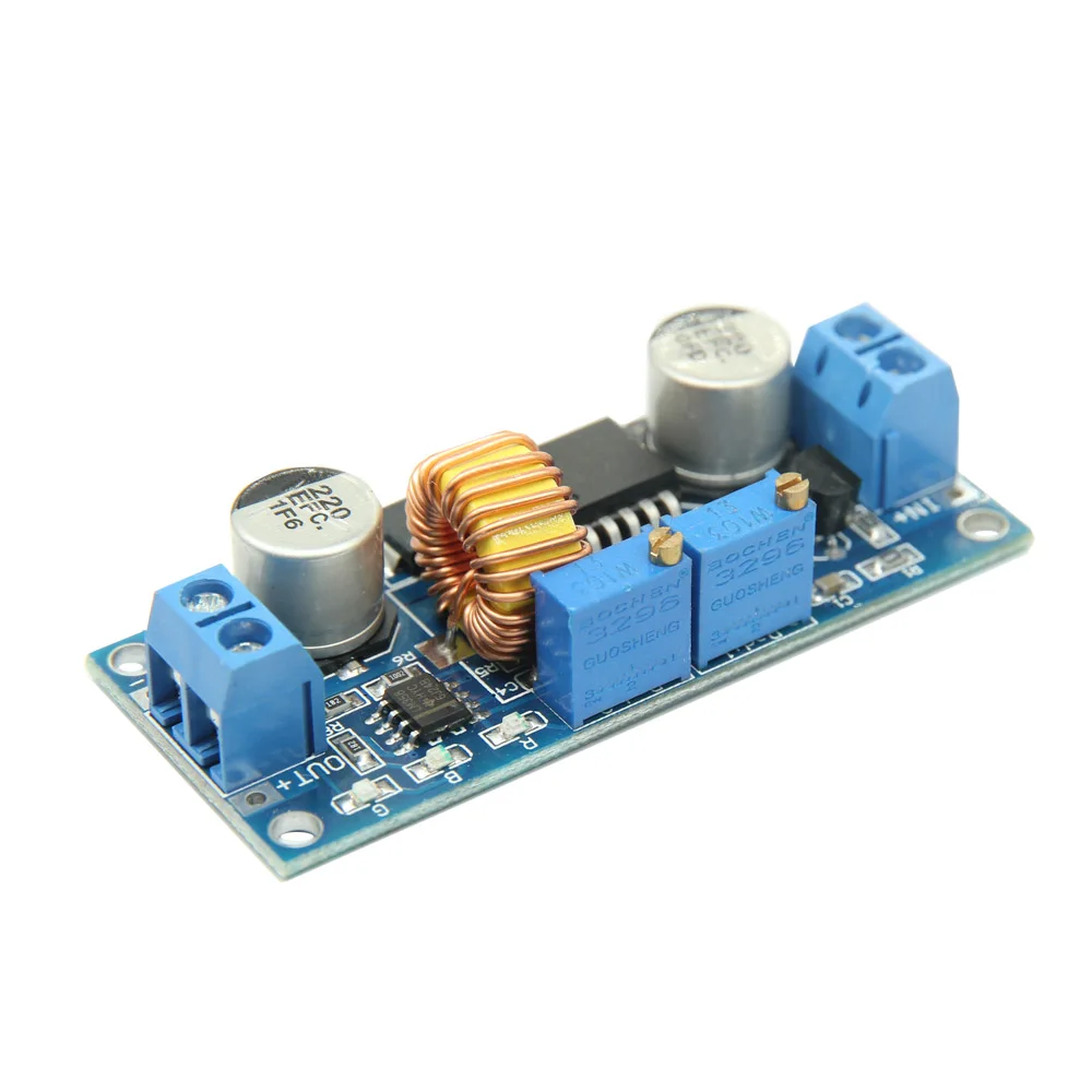 High Efficiency! CC/CV 5A Lithium Charger Board XL4015 Adjustable 6-38V To 1.25-36V DC Step Down Power Supply Buck Module