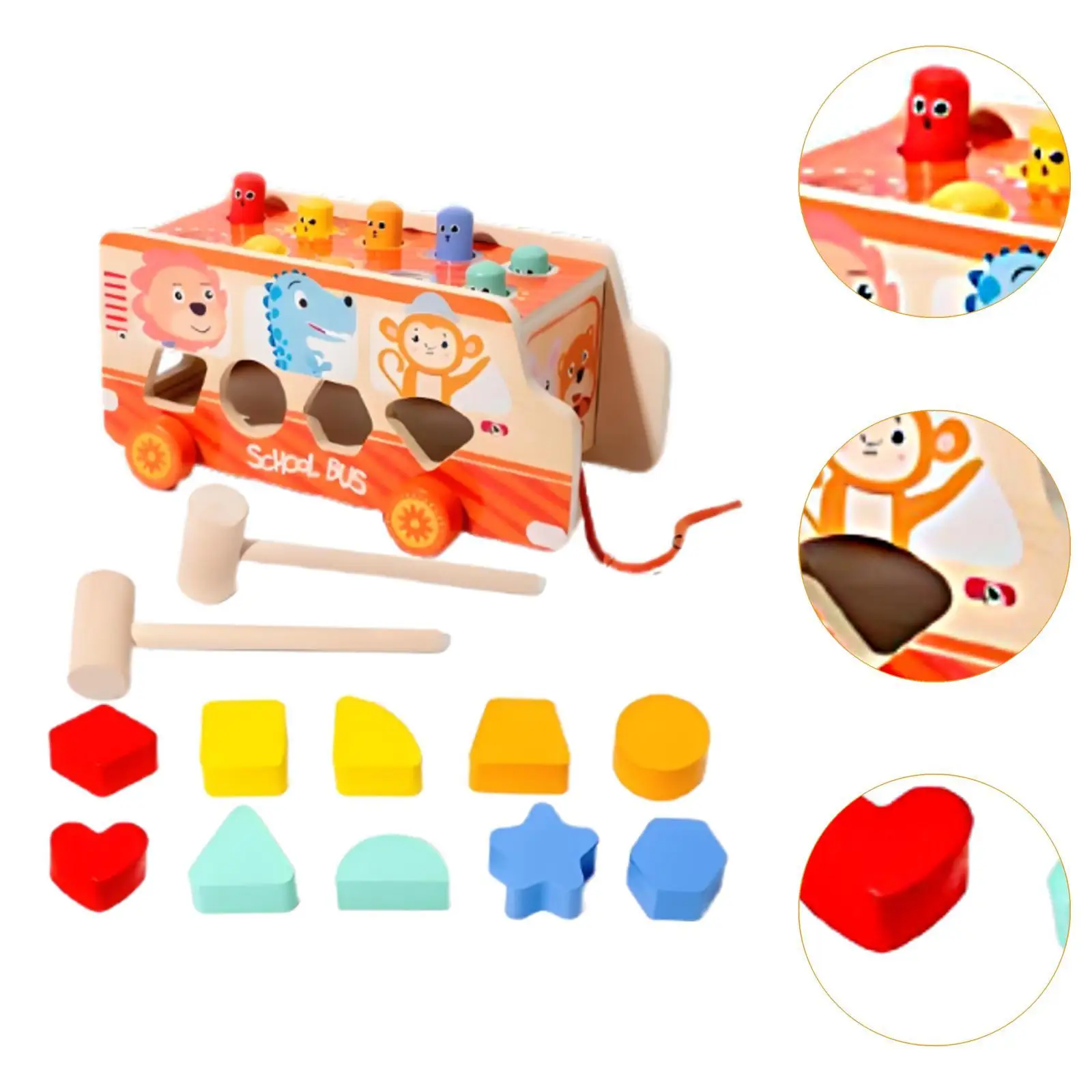 Toy Early Development Toy Hammering Pounding Toy Learning Shape Sorting Game for Kids Birthday Gifts