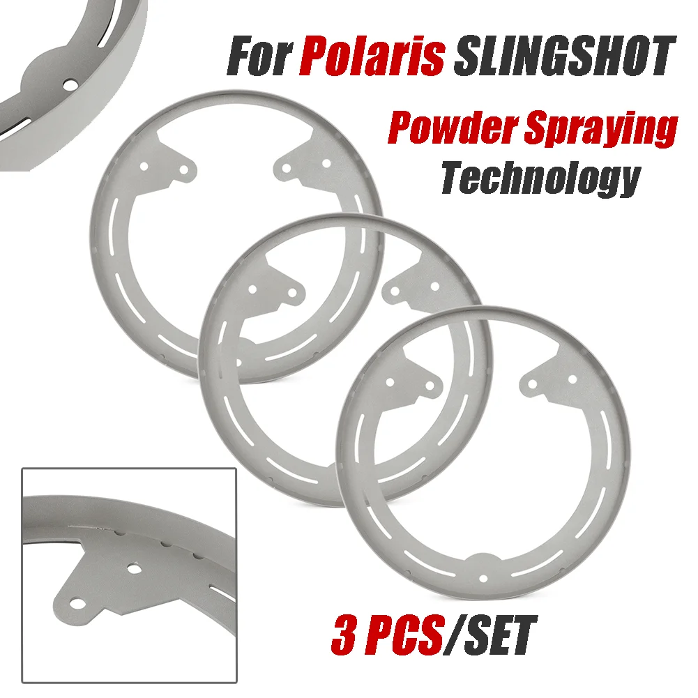 

3PCS/SET Wheel Rings Bracket DYI KIT For POLARIS SLINGSHOT LED's RAW Aluminum