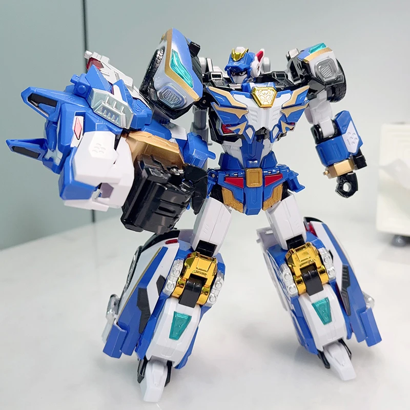 Metal Cardbot S BLUE COP W Transforming Robot Squad Car Card Toy Action Figure ABS Transformation Model Gift view 2