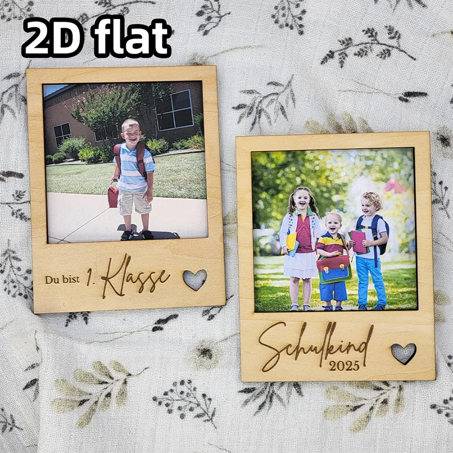 Polaroid wooden photo frame for school opening decoration. Personalized back-to-school gift. Can hold Polaroid photos. Commemora