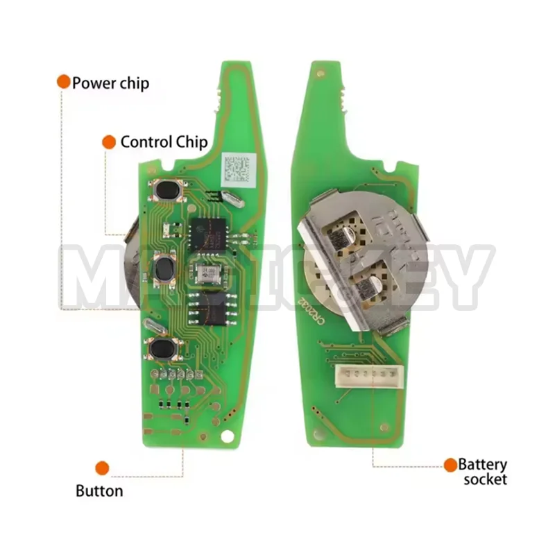 1/2/5 قطعة Xhorse XKFEF5EN FA.LL نوع السلكية مفتاح قابل للطي 3 أزرار مشرق الأسود العالمي مفتاح بعيد #4