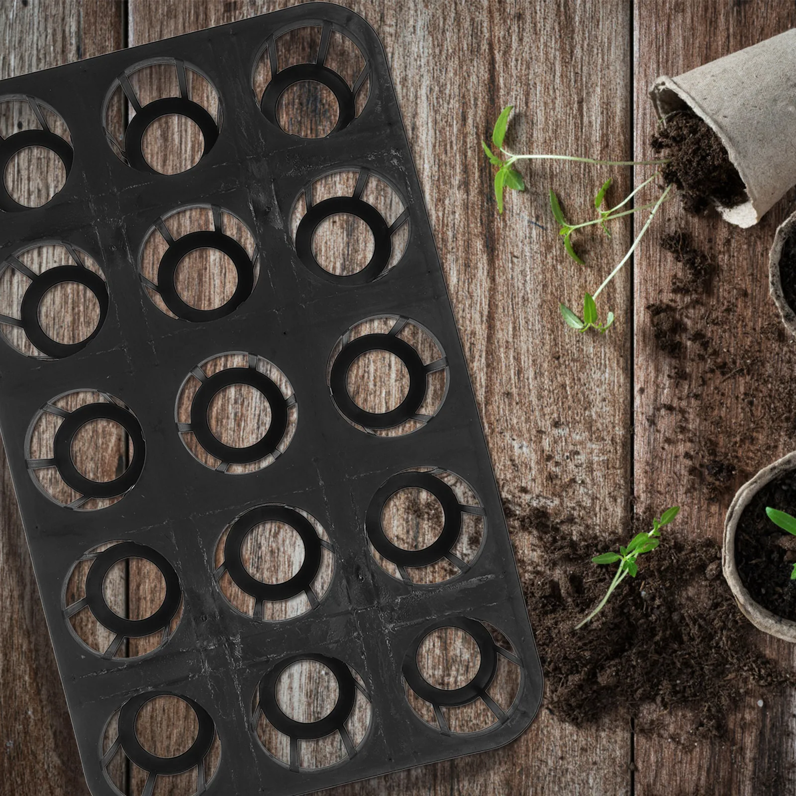 

2Pcs 15 Hole Easy Storage Seedling Trays Pp Material Corrosion Resistant Sprouter Tray For Gardens