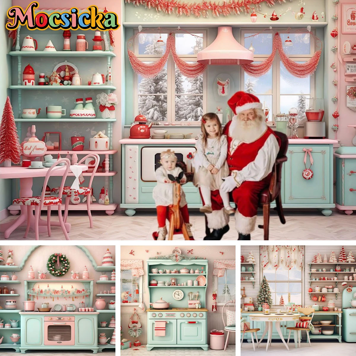 

Closet Christmas Photography Background Decor Xmas Tree Living Room Kid Adult Party Family Portraits Custom Studio Backdrop