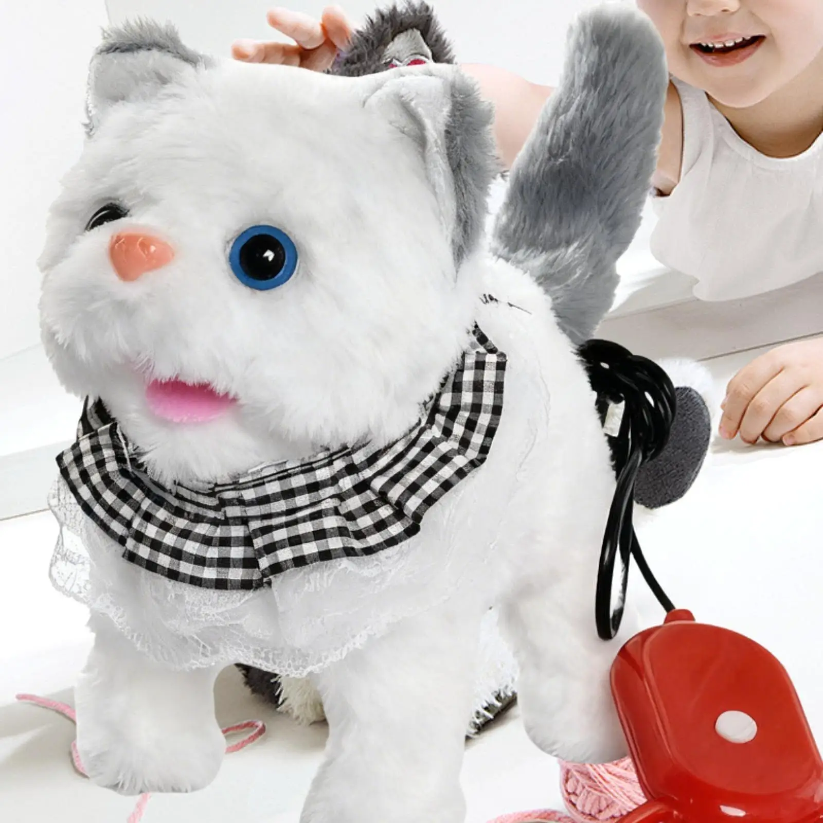 ウォーキングキャット 電子ペット ぬいぐるみ 軽量 カワイイ 鮮やか インタラクティブ ぬいぐるみ 子供 女の子 男の子向け