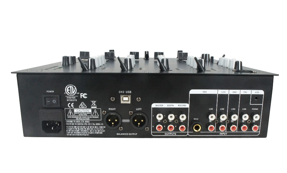 M6 Professional Audio Home Stage Performance Mixer for Dj 5 Channel Digital Sound Mixing Console 48V Phantom Power