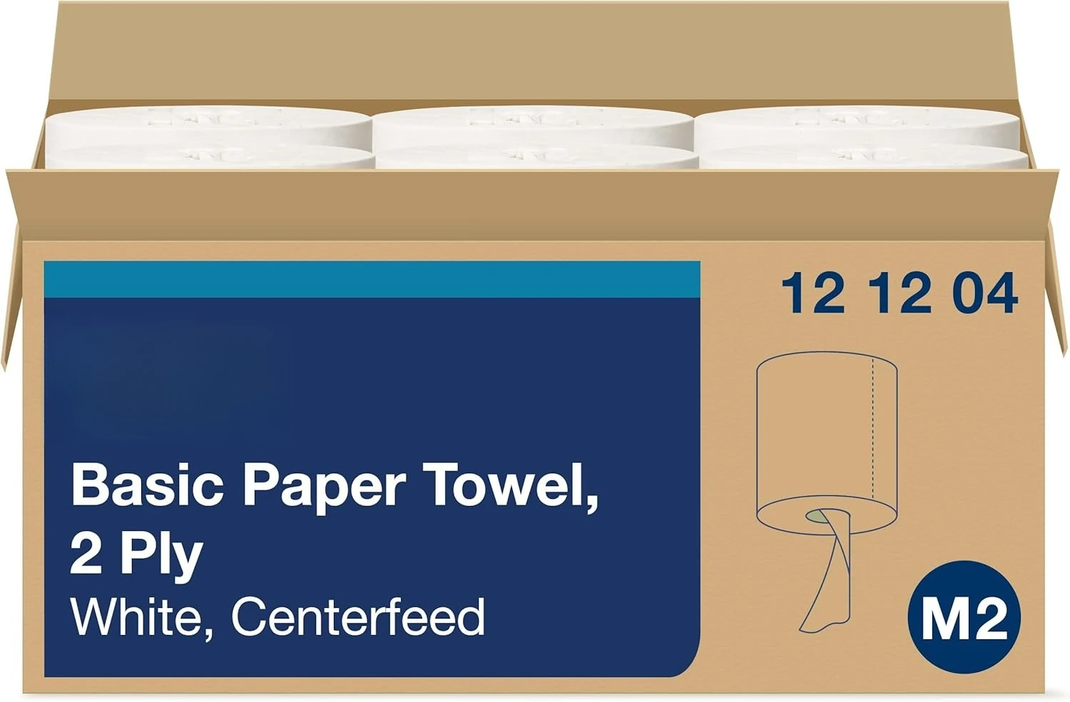 

Soft Centerfeed Hand Towel White M2, High Absorbency, 6 x 600 Sheets, 121204·Factory Direct Sales
