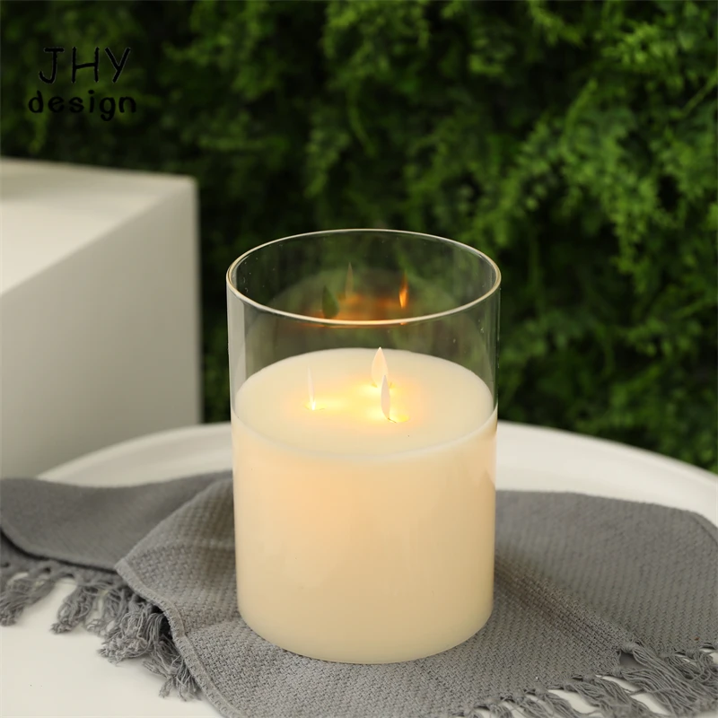 Flameless Candles Battery Operated Flickering Candles with 6-Hour Timer Feature Real Wax Moving Wick Candle for Home