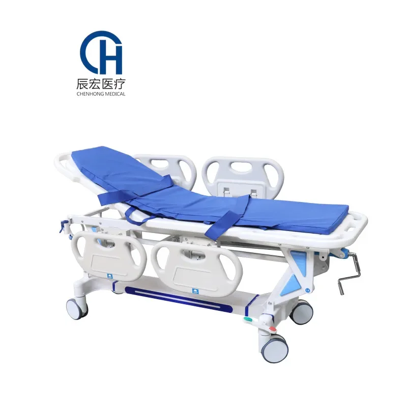 Medical Adjustable Manual Hospital Patient Transport Emergency Ambulance Stretcher Trolley