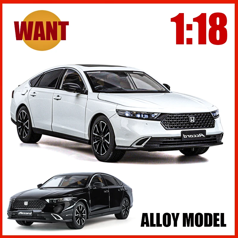 

Large 1:18 HONDA Eleventh ACCORD High Precision Alloy Diecast Model Toys Almost Real Sound Light Hobby Collectibles Christmas Gi