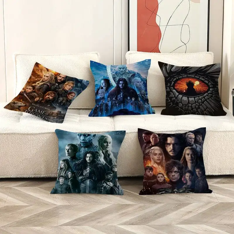 Film G-Game of TV T-Thrones Maple Design Cushion Cover Happy Autumn Harvest decor Holiday Decorati Pillow Cover