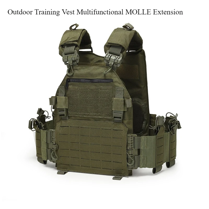 

Tactical Training Vest - MOLLE Expansion with Quick Release, Waterproof & Abrasion Resistant for Outdoor Drills