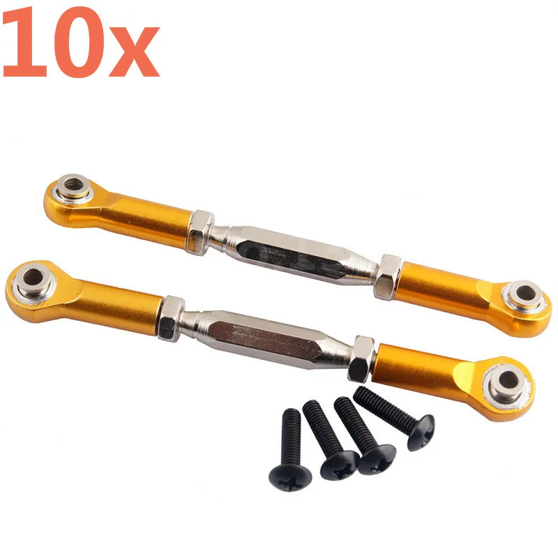 

10Pcs RC Car HPI Aluminum Alloy Upgrade Front/rear &Servo Link(Al.) For 1/10 Scale Models BULLET3.0 Remote Control Car