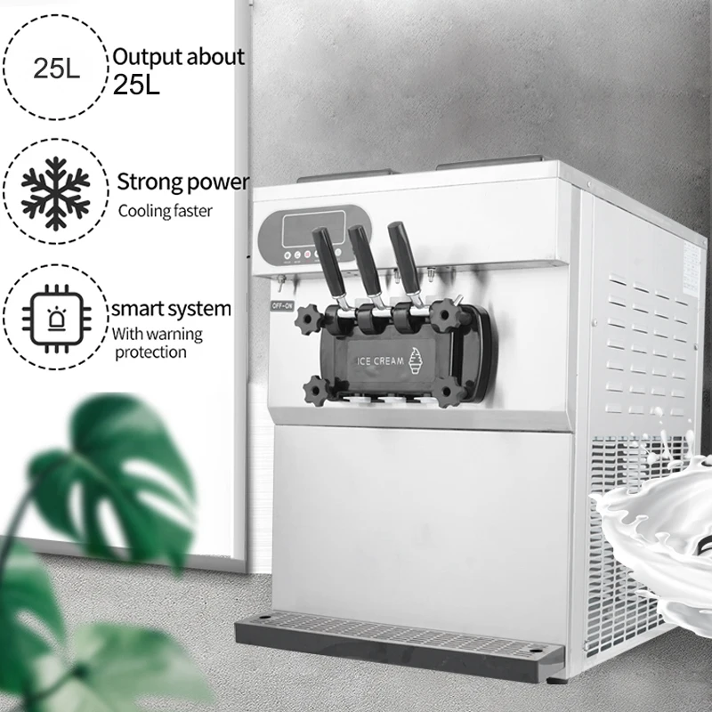 

Coffee Shop Ice Cream Machine Commercial Soft Serve Ice Cream Making Machine 25L Soft Home Ice Cream Maker