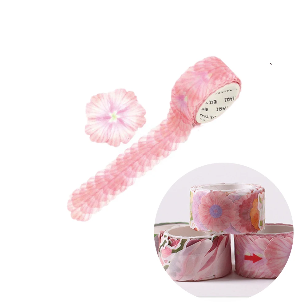 

Colorful Petal Stickers Flower Decorative Masking Tapes Washi Tape for Scrapbooking DIY Crafts Wall Decoration Premium Paper