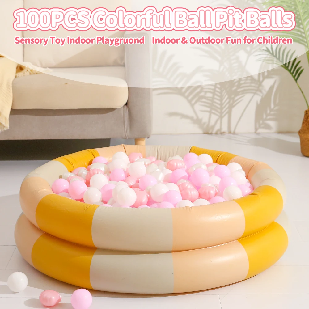 Colobobo 100 pçs engrossado oceano bola brinquedos das crianças bola colorida ao ar livre playground bolas de plástico presentes de aniversário para crianças