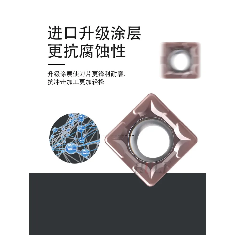 79/2000  (10 pieces) CNC square single-sided boring lathe tool SCMT09T304 for stainless steel machining (suitable for DESCA)