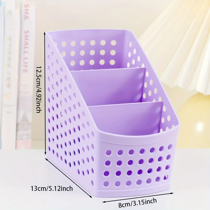 1 قطعة القرطاسية المدرسية ماكياج المنظم سطح المكتب حاوية علب التخزين لمستحضرات التجميل والمجوهرات القرطاسية البلاستيك منظم سطح المكتب #6