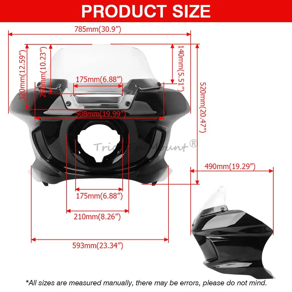 Motorcycle Part Black Headlight Fairing Bracket Mount ABS Plastic For Harley Low Rider ST FXLRST 22-24 LOW RIDER EL DIABLO 2022