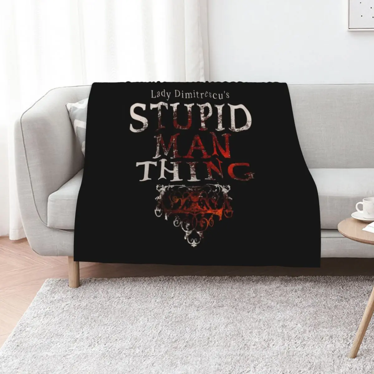 Stupid Man Thing Throw Blanket Bed Fashionable Beach For Sofa Thin Plaid Baby Personalized Gift Blankets
