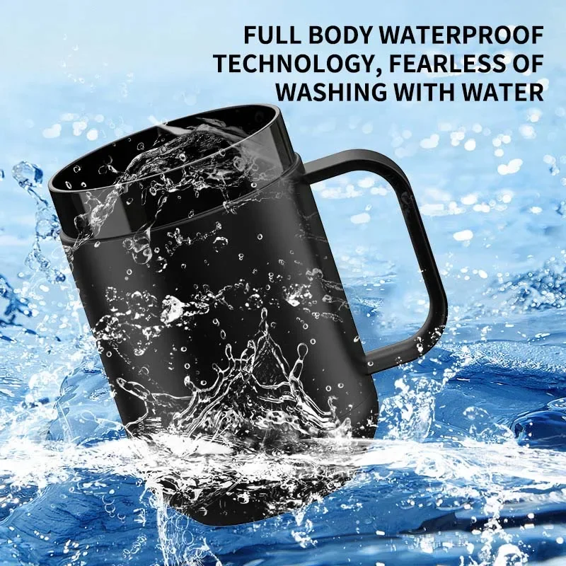 Modern Sensor Temperature Control Self Heating 12 Oz Electronic Stainless Steel App Controlled Coffee Mug Wireless Charger Base