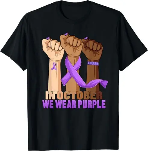  In October We Wear Purple Domestic Violence Awareness T-Shirt