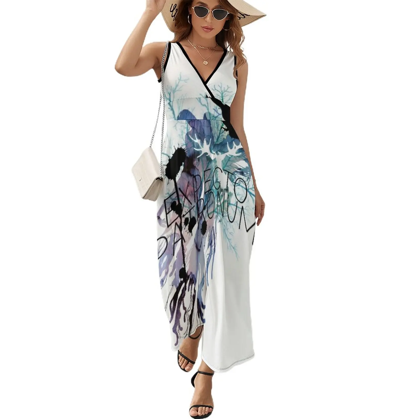 

EXPECTO PATRONUM HEDWIG WATERCOLOUR Sleeveless Dress dresses for women 2024 dresses for women women dresses