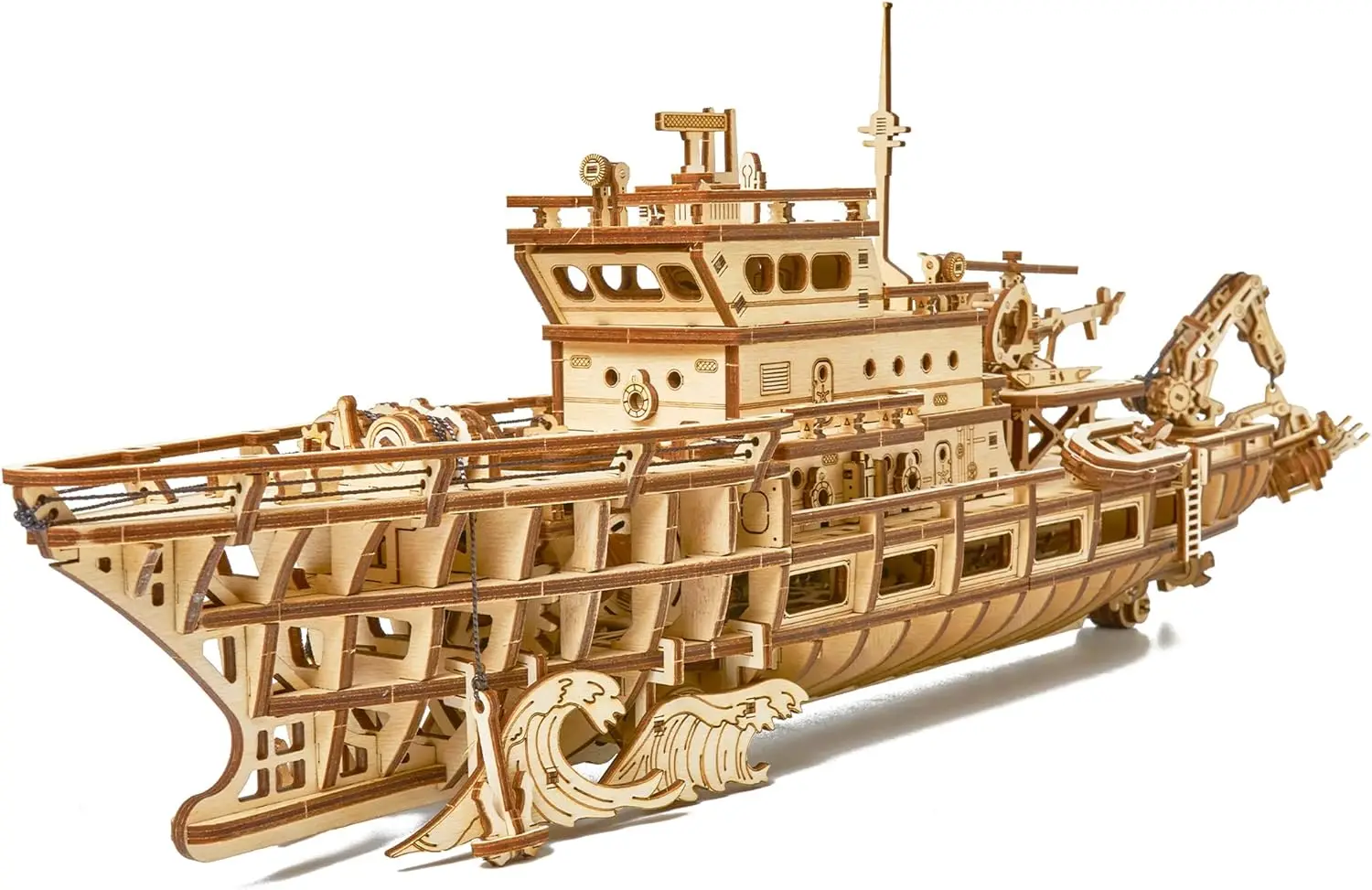 

Yacht Mechanical 3D Wooden Puzzles for Adults and Kids to Build - Rides up to 8 ft - Model Kits for Adults - DIY Wooden Models f