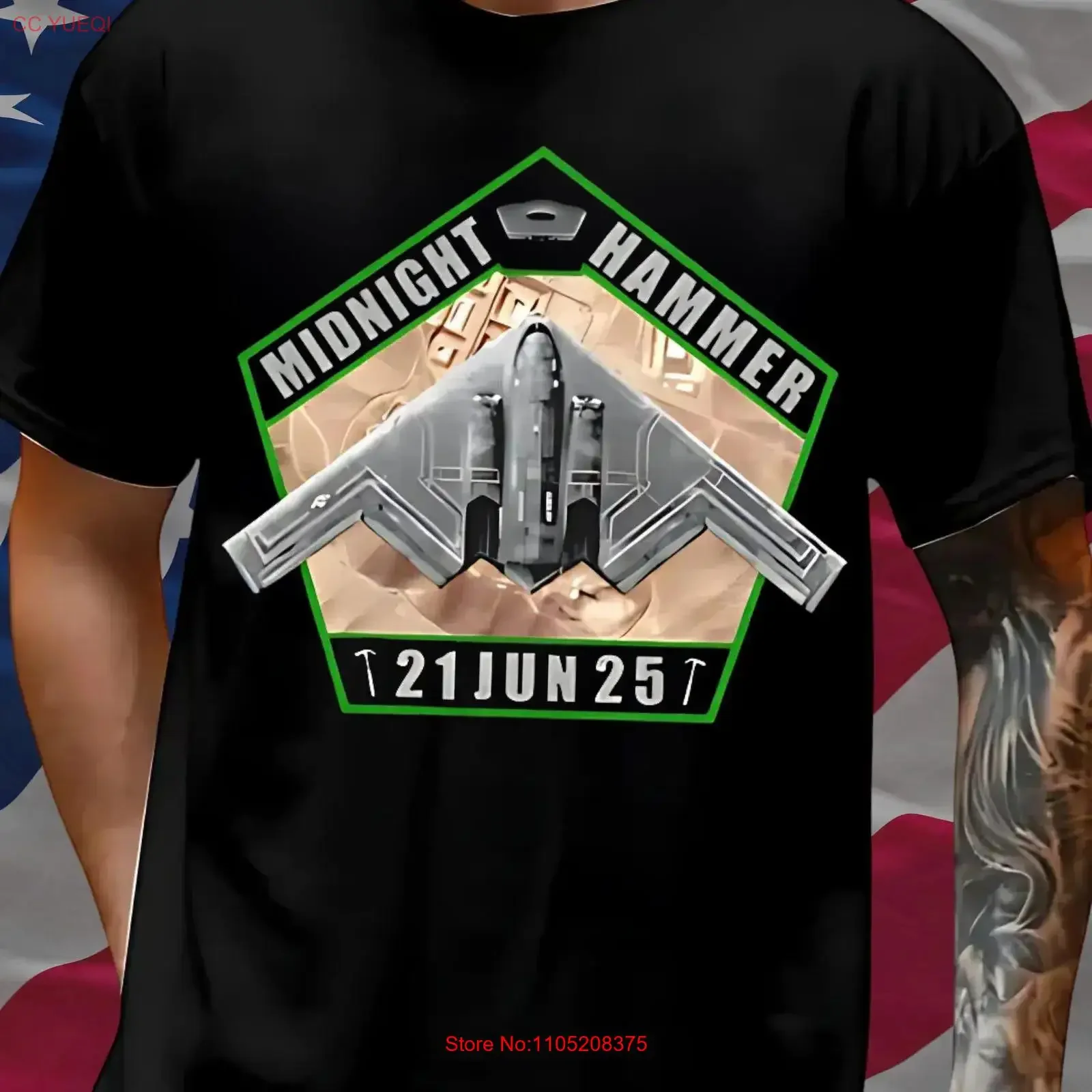 عملية منتصف الليل المطرقة تي شيرت B2 الشبح منفذها العسكرية الوطنية المخضرم خمر غسلها قليلا الشارع الشهير مريحة #1