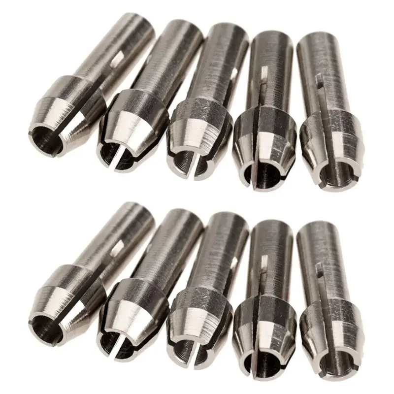 ABWZ-Mini Drill Chuck 1/8Inch (3.2Mm) Diameter Mini Drill Bit Chuck For Dremel Rotary Tools Power Tool Accessories 10 Pack