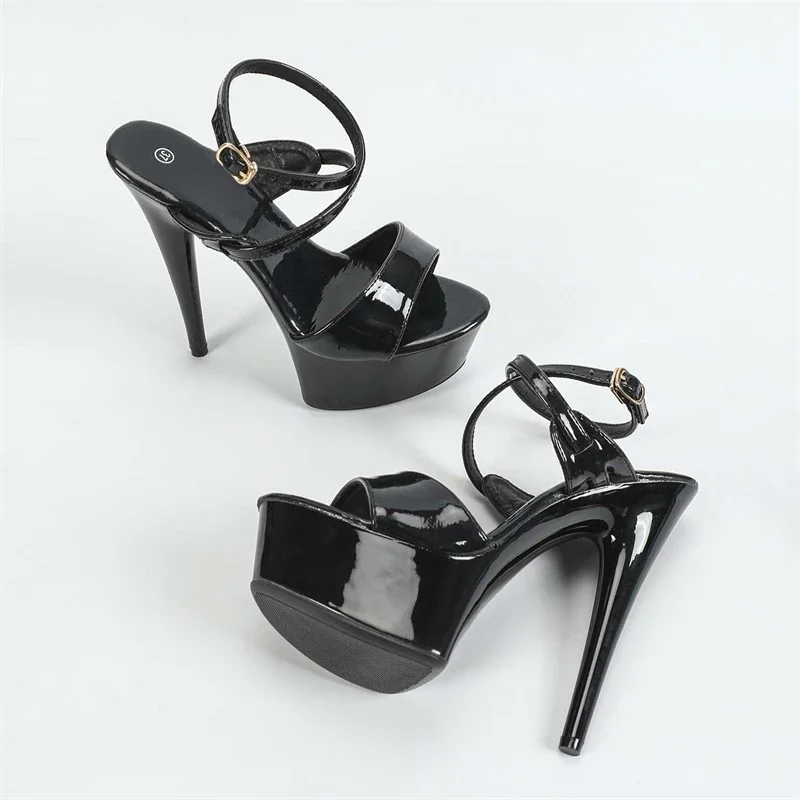 Eilyken Sexy Summer Platform Buckle Strap Women Sandals Street Style Extreme Thin High Heels Wedding Banquet Prom Shoes