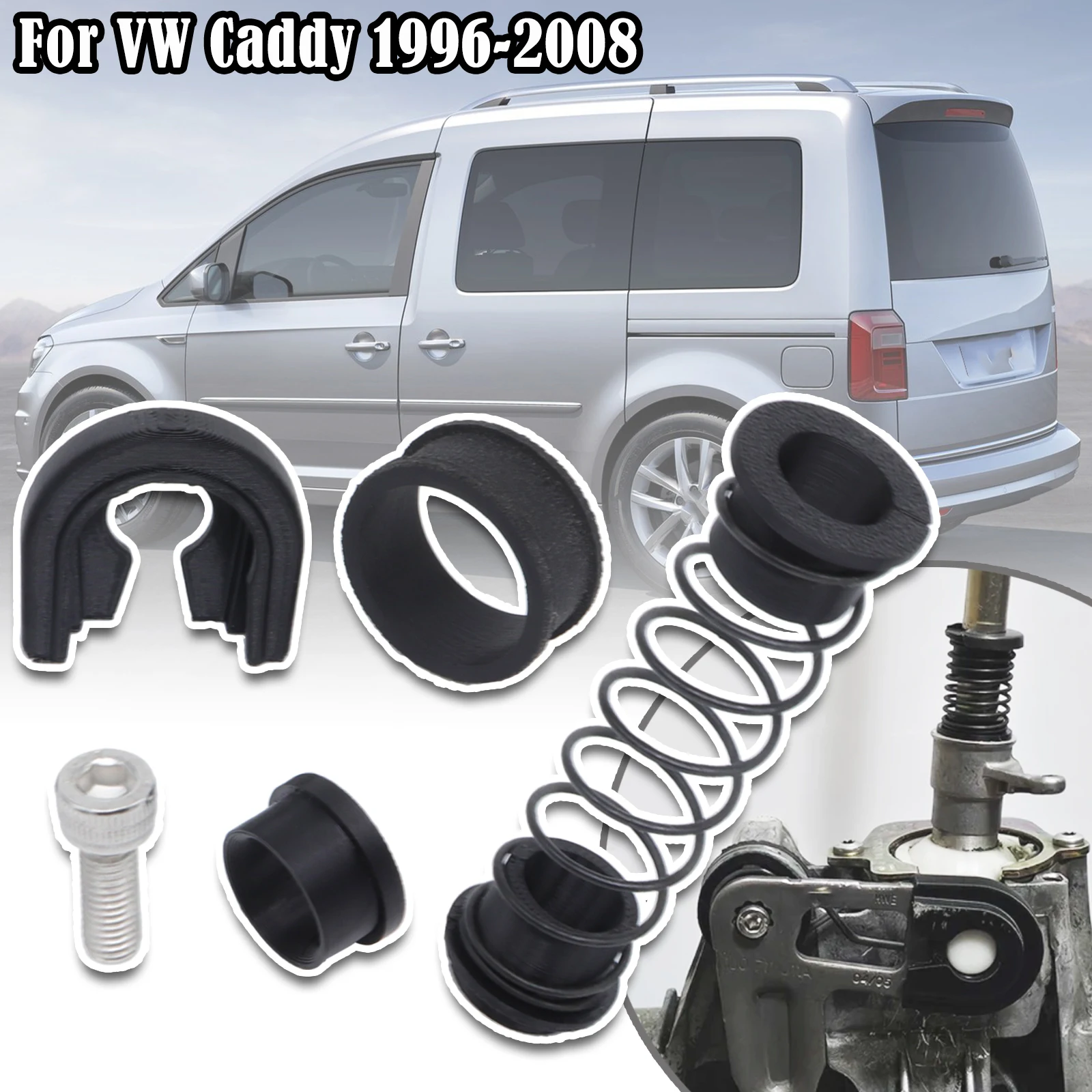 

For VW Caddy Gearbox Repair Kit MT Trans Shifter First Gear Getter Reverse Lever Change Selector Linkage Bushes 1996 1997 - 2008