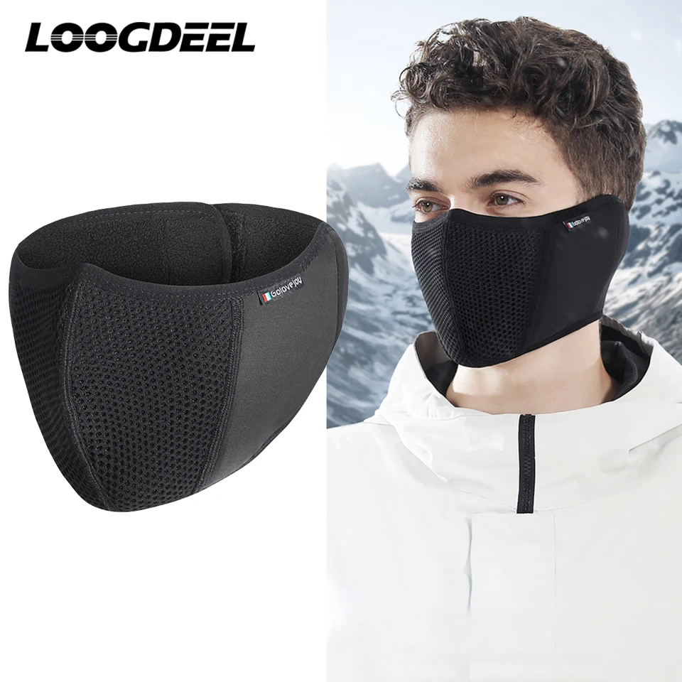 LOOGDEEL Winter Unisex Warm Fleece Mask Windproof Cycling Facemask Anti Dust Balaclava Reusable Outdoor Sports Thermal Headwear