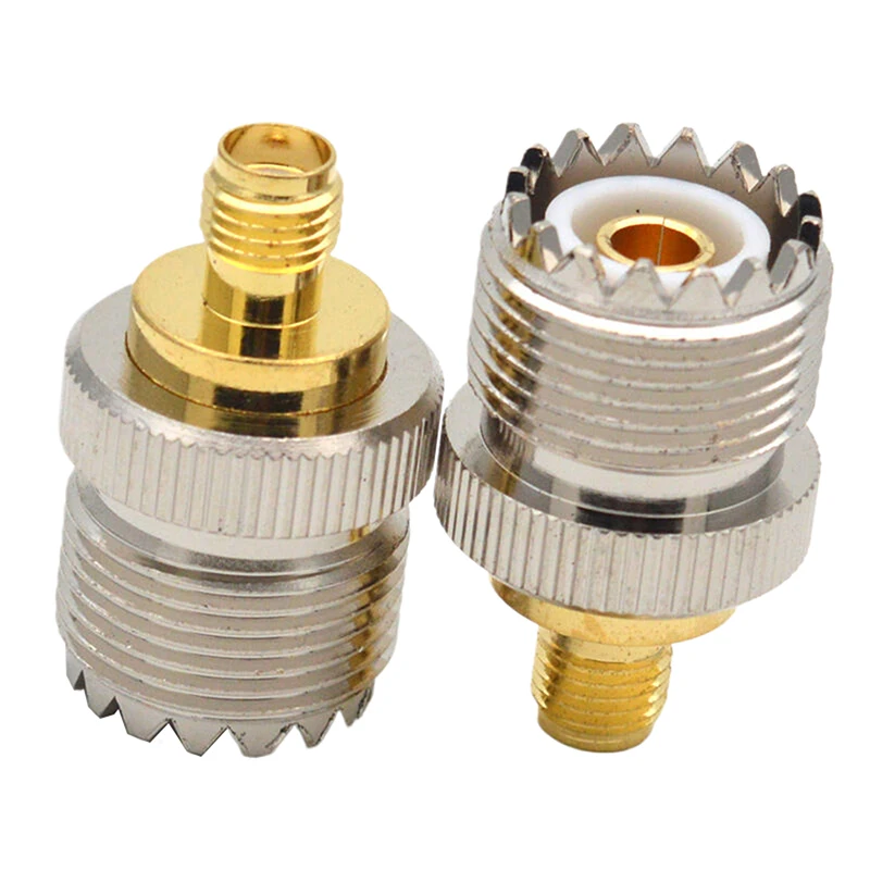 2PCS Rf Coaxial Connector So239 Uhf Female To Sma Female Adapter Walkie-Talkie Hand-Held Antenna Adapter